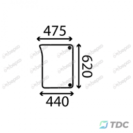 Kabinos apatinis stiklas