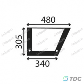 Apatinis kabinos durų stiklas
