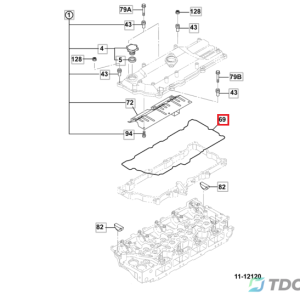 Vožtuvų dangtelio tarpinė