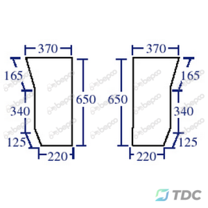 Apatinis priekinis stiklas DP