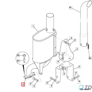 Išmetimo bakelio tarpinė
