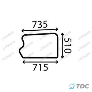 Apatinis durų stiklas KP