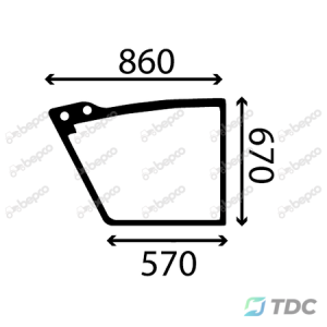 Apatinis durų stiklas KP