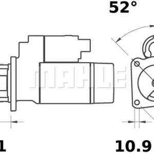 Starteris su reduktoriumi 12V - 4.0 KW